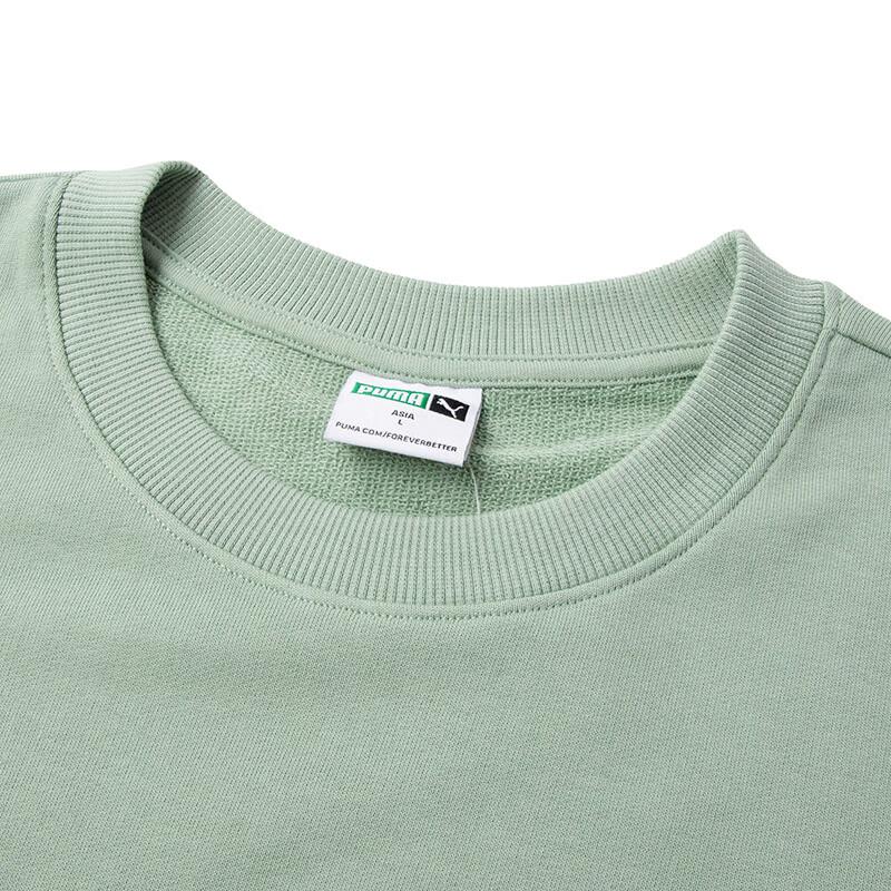 Puma Classics Logo Print Casual Sports Pullover Sweatshirt Men Sweatshirt Green 624941-54