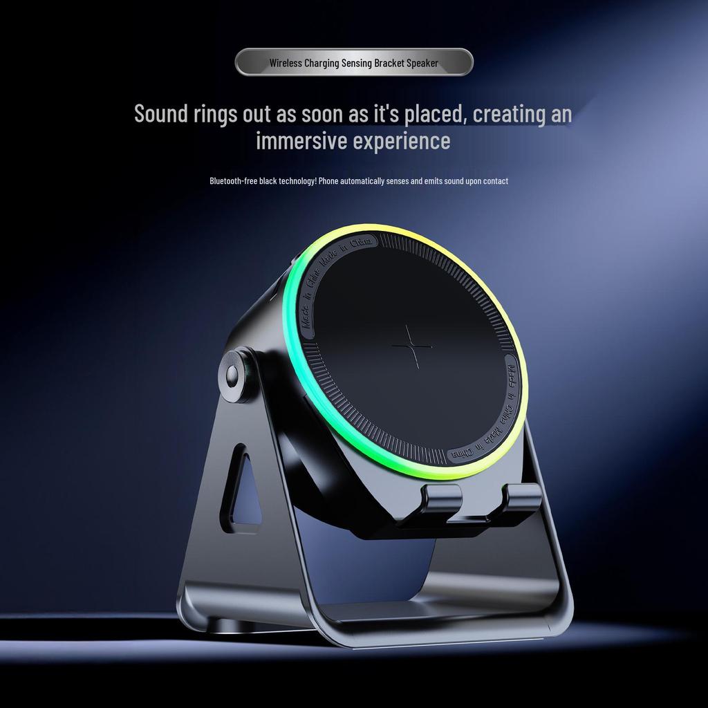 ZJ-08 Multifunctional Wireless Charger & RGB Speaker with Bluetooth and Desktop Stand