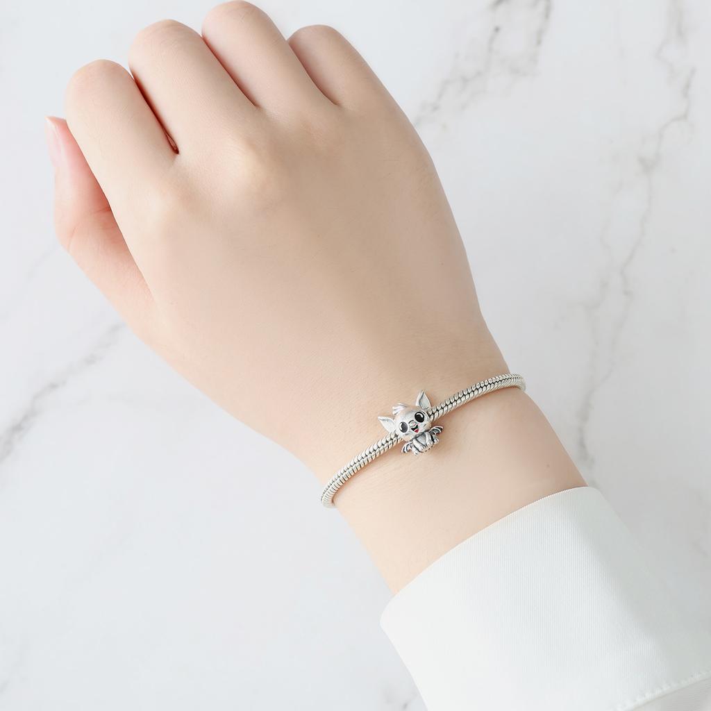 Real Copper Cute Bat Beads Women Diy Fashion Jewelry Fine Birthday Gifts Fit Original Fine Bracelet Accessories