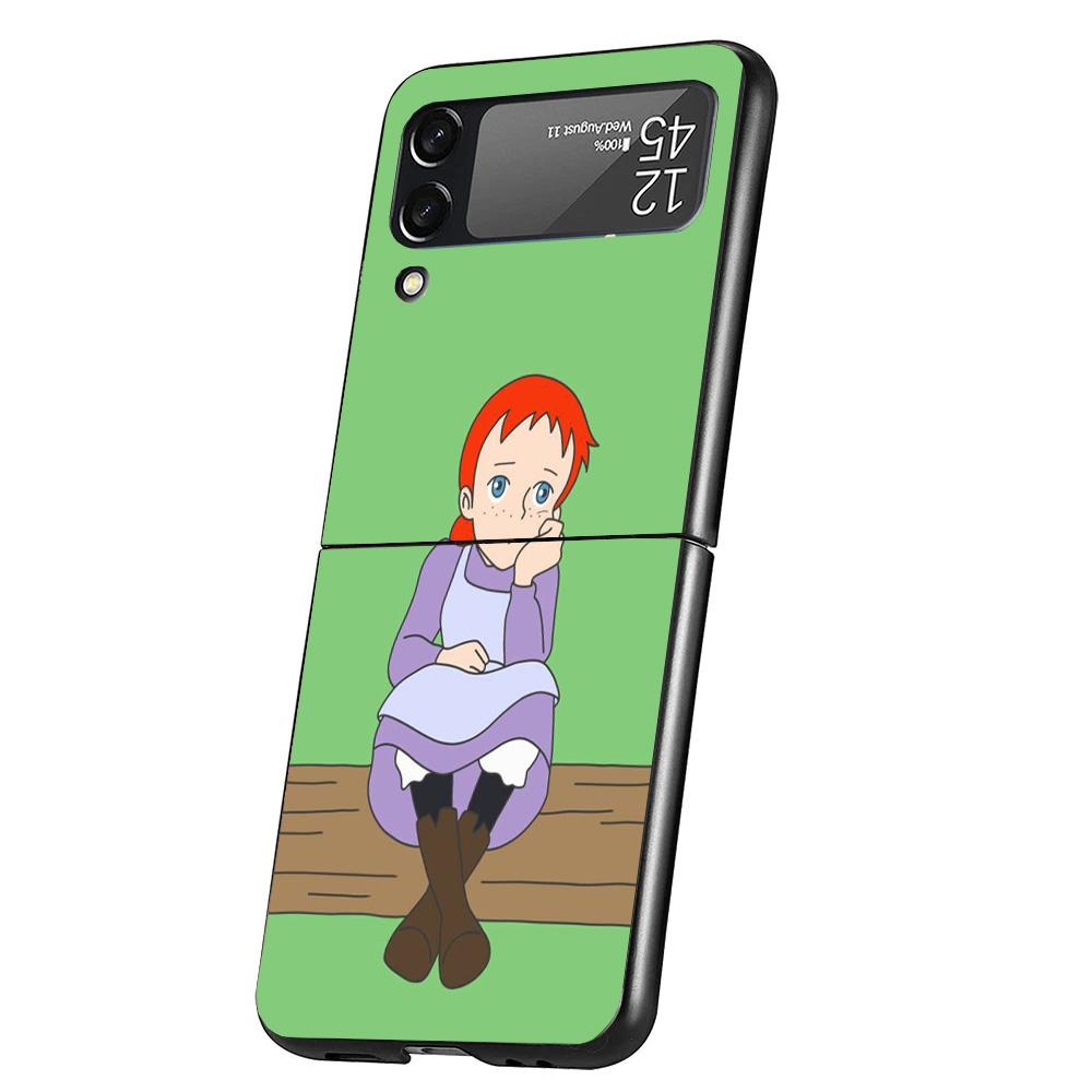 Чехол для телефона A-Anne Of Green Gables Shirley для Samsung Galaxy Z Flip 7 6 5 4 3 5G Flip7 Flip6 Flip5 Flip4 Flip3 Черный Funda Samsung Z Flip 4