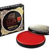 Signet Quick-Drying Red Ink Pad: Water-Based Round Metal Case for Finance & Office Use