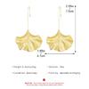 Long Ginkgo Leaf Alloy Texture Leaf Earrings Earrings Exaggerated And Personalized Fashion Trending Ear Hooks Women