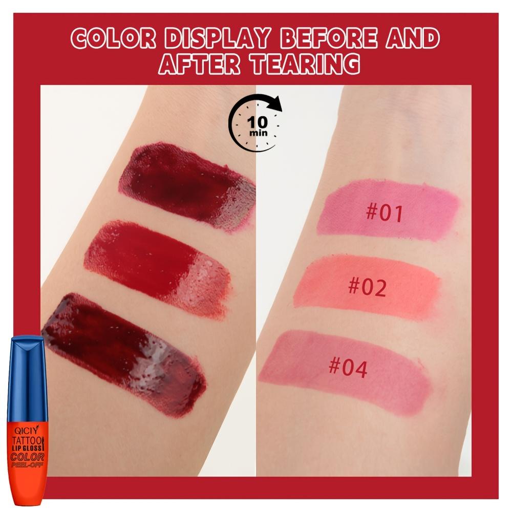 Rouge à lèvres Peel-Off, finition mate, brillant à lèvres hydratant, longue tenue, waterproof, cadeau idéal pour la Saint-Valentin et les anniversaires