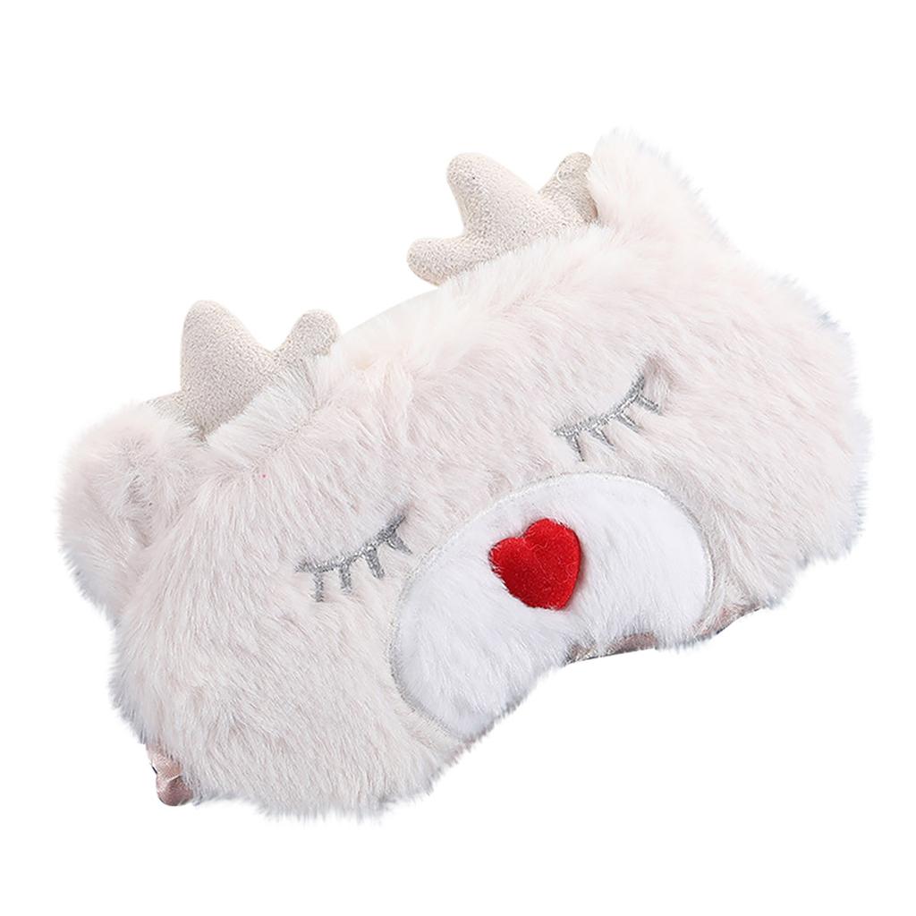3D Cute Breathable Eye Mask Made from Natural Silk and Plush