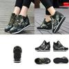 Classic Camouflage High-top Sport Shoes For Women With Height Boosting 6.5cm Sole