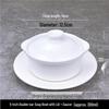 Qianxing Ceramic Double-Handled Stew Pot & Saucer Set