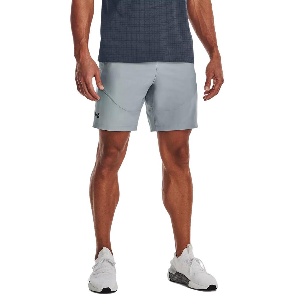 Under Armour Solid Color Elastic Waist Straight Leg Sports Shorts Men Bottoms Harbor-Blue 1373780-465