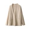 French Retro Mid-Length Cashmere Cardigan - Loose, Comfortable & Versatile Sweater Coat