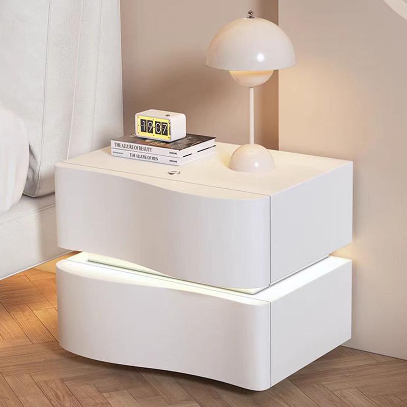 2025 Cream Luxury Bedside Table: Modern, Creative Design for a Stylish Bedroom