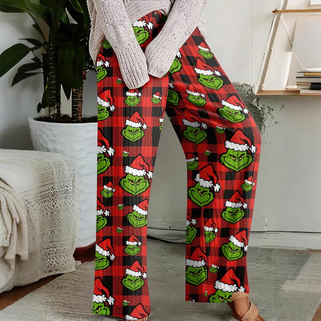 Pyjamahose , Nachtwäsche , Lässige Hose mit elastischem Kordelzugbund , Bequeme Hose mit geradem Bein und lockerer Passform