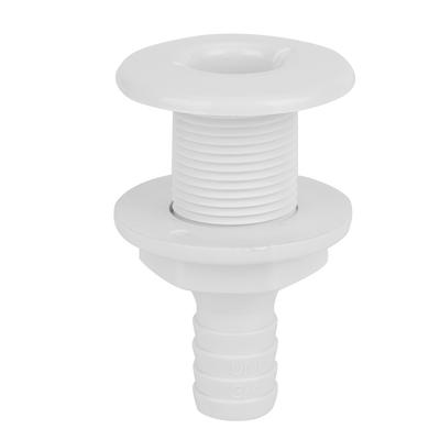 34in Plastic Marine Thru Hull Exhaust Fittings Boat Drain Outlet Plug White