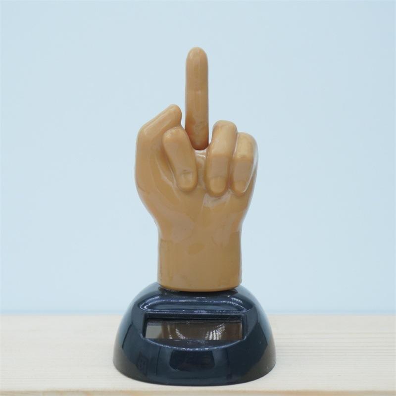 New Hot Sale Creative Solar Finger Yes Sensor Swing High Quality Shaking Head Car Interior Decoration Styling Accessories