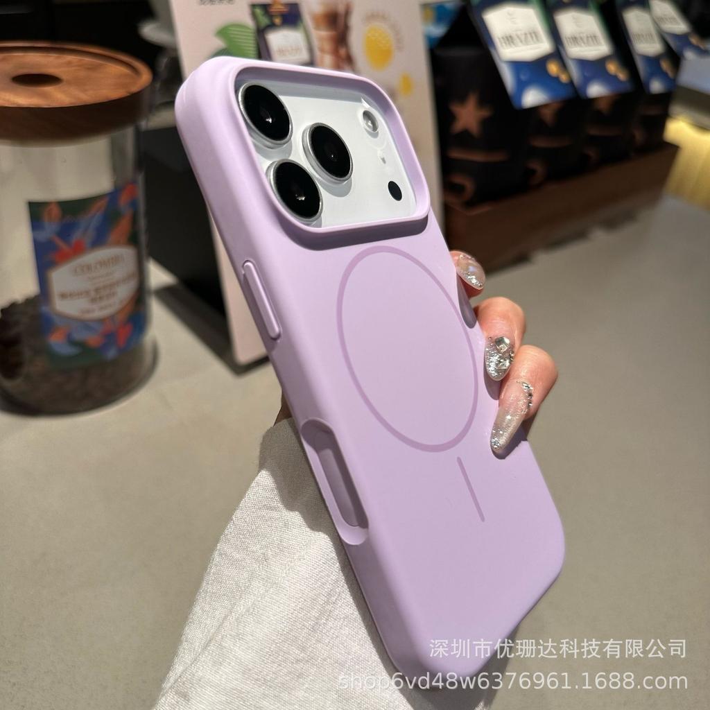 Applicable to iPhone11promax liquid silicone fine ring magnetic mobile phone case Apple 11 solid color all-inclusive protective case