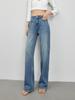 Retro High Waisted Wide Leg Blue Jeans for Women - Slimming and Loose Fit