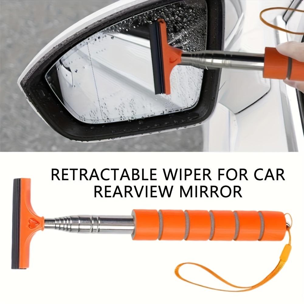 Retractable Windshield Wipers, Car Rearview Mirror Wipers with Extendable Poles,Car Scrapers, Universal Car Accessories