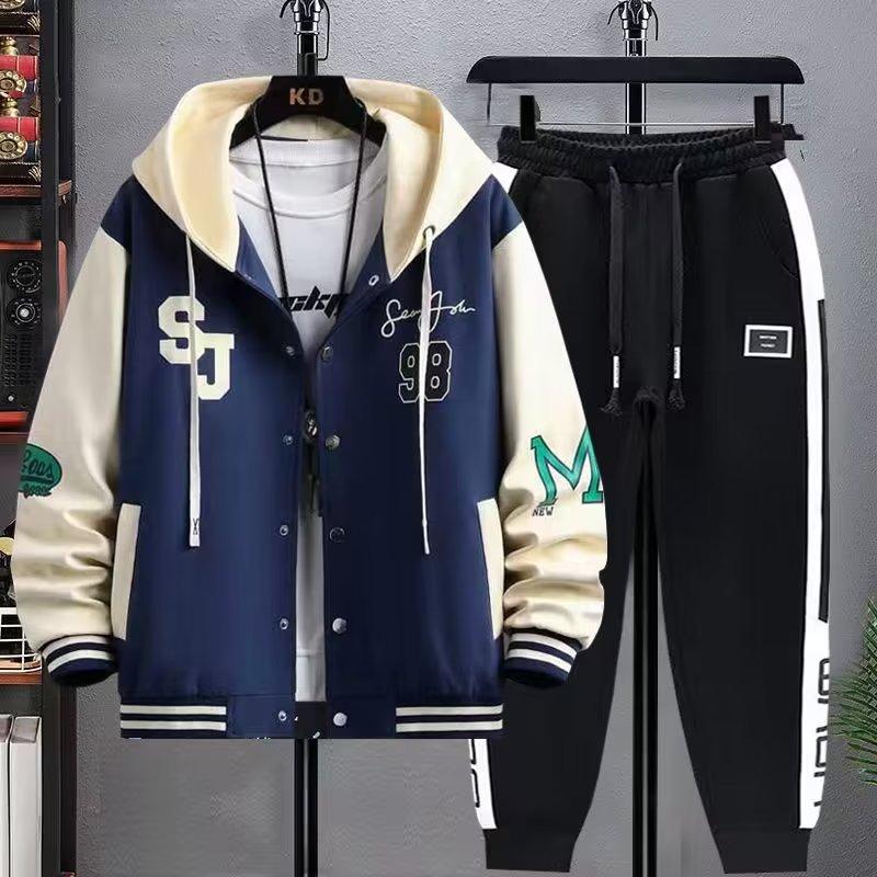 Spring Autumn Men's Sets Fashion Set Graphic Hoodies Jacket Sweatpants Men Tracksuit Sets