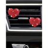Rhinestone Decor Heart Design Car Air Outlet Clip