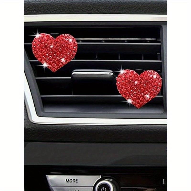 Rhinestone Decor Heart Design Car Air Outlet Clip