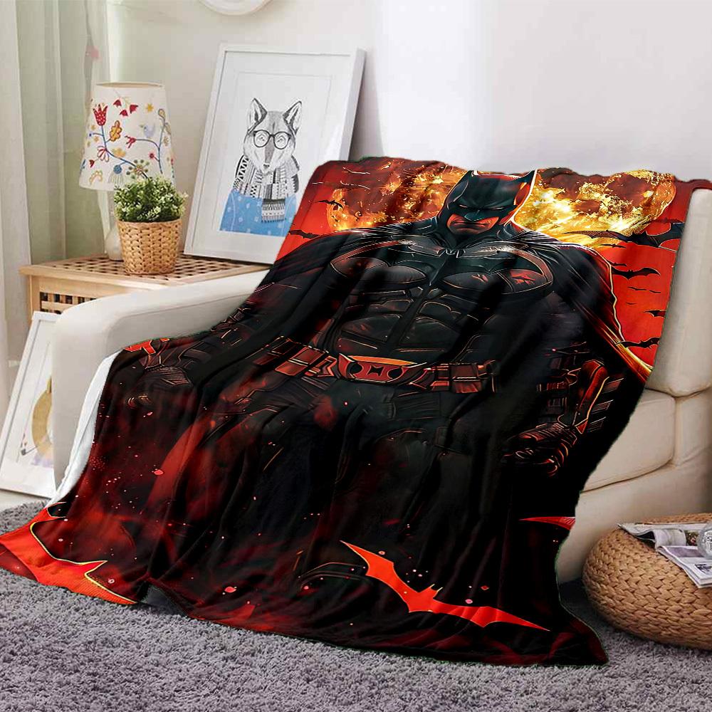

1pc Batman Flannel Blanket Soft Warm Throw for Home, Office, Travel, All-Season Cozy Bedding GiftL1043 80cmx120cm(31inx47in)