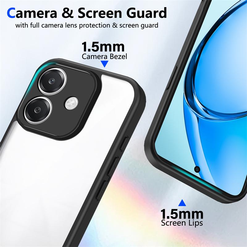 Oppo A3 5G CPH2683 CPH2693 Case Shockproof Silicone Bumper Clear Back Hard Cover Matte Phone Case for Oppo A3 OppoA3 4G CPH2669