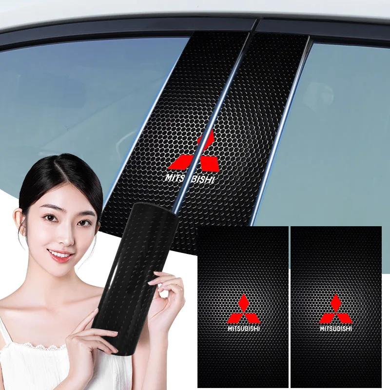 cysvmh1 Car Center Pillar Anti-scratch Protector Films Stickers Auto parts For Mitsubishi ralliart Lancer 9 10 ASX Outlander Pajero L200