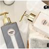 Ceramic Press Type Shampoo Bottle Gold Stroke Hand Soap Bottle Toilet Shower Gel Lotion Container Kitchen Soap Pump Dispenser