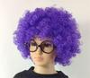 Funny Clown Cosplay Kindergarten Baby Wig Hair Extensions Synthetic Colours Fluffy Curly Head Cover Performance Kids Wig Hat