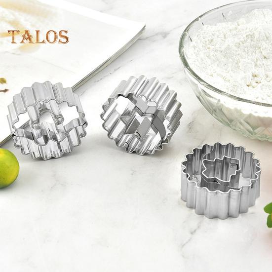 Set de 9 bucăți de tăieturi de prăjituri de Crăciun, forme de copt din oțel inoxidabil, brad de Crăciun, om de turtă dulce, forme de elan, pentru obiecte de coacere de vacanță