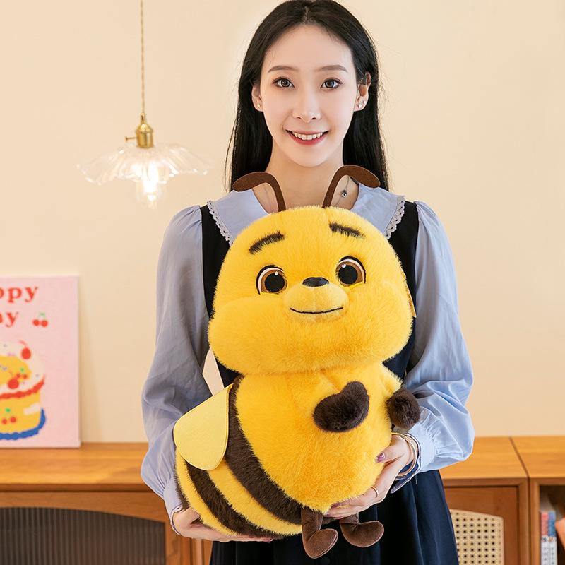 Big-Eyed Little Bee Plush Doll – Cute Sleep Companion & Children's Birthday Gift
