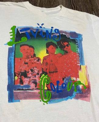 80S Style Living Colour Band Tour TShirt White Unisex S-2345XL ND1557 Unisex T-Shirt