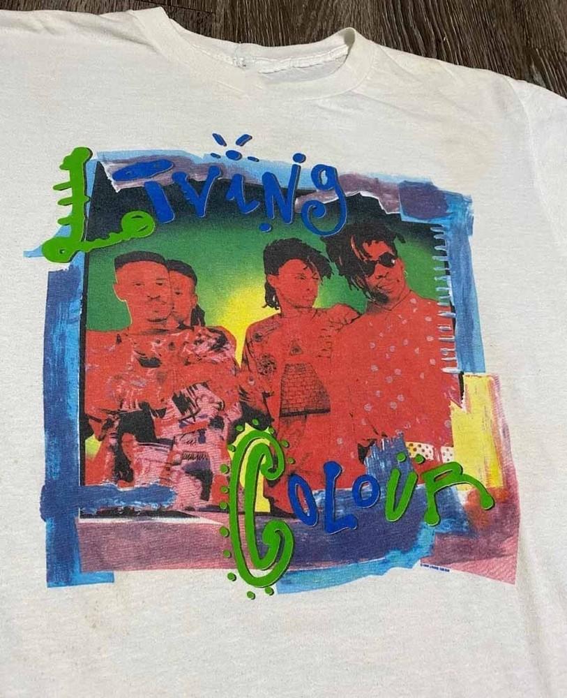 80S Style Living Colour Band Tour TShirt White Unisex S-2345XL ND1557 Unisex T-Shirt XXXXL