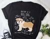 English Bulldog Shirt, , , Funny Dog Lover Gift, Cute Fawn and White Bulldog T-shirt, Pet Tee, Dog Mom, Dog Dad, Dog Anatomy Clothes