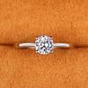 Huitan Wedding Band Eternity Rings Women Brilliant Round Zirconia Luxury Engagement Rings Thin Elegant Female Jewelry