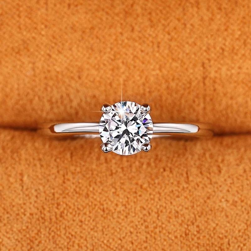 Huitan Wedding Band Eternity Rings Women Brilliant Round Zirconia Luxury Engagement Rings Thin Elegant Female Jewelry