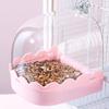 Bird Cage Mounted Shower Room Antisplashing Hangable Cage Bath Tub for Parakeets