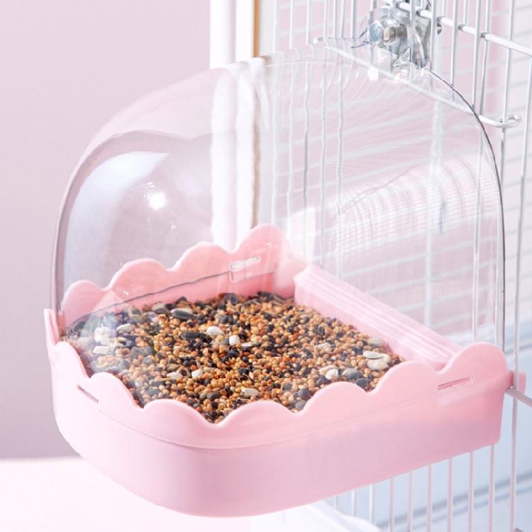 Bird Cage Mounted Shower Room Antisplashing Hangable Cage Bath Tub for Parakeets