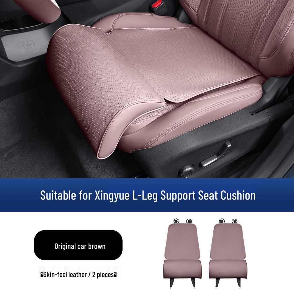 Xingyue L Compatible Leather Seat Cushions with Extended Leg Rests – Comfortable & Breathable Car Accessories