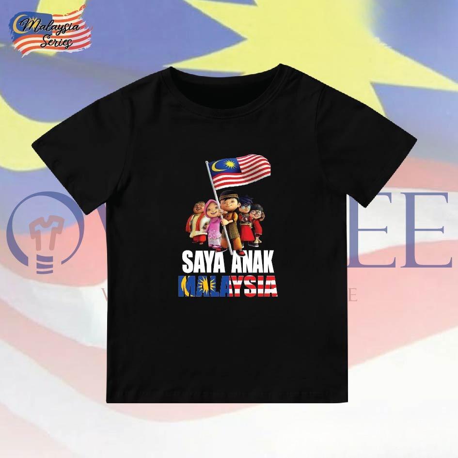 2025 Saya Anak Malaysia Merdeka Series Kids T-Shirt With Round Neck Comfort