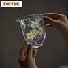 250ml Hand Painted Lily Glass Tea Pitcher Pour Tea Fair Cup Cha Hai Dispenser Household Justice Cup Fair Mug Teaware Supplies