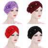 Polyester Headscarf Hat With Floral Embellishments For Fashionable Outdoors