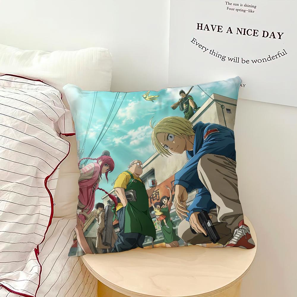 Classic Anime cushion cover Living Room Headboard Bedroom Office Cushion Cushion Sofa Nap Time S-Sakamoto Days 2025 Pillow Case