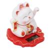 Solar Fortune Cat Vivid Lovely Chinese Cat Solar Powered Waving Arm Lucky Cat for Home Office and Car Dashboard Decor 2314A