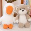 Interactive Dog Animals Plush Toys Fluffy Simulated Great White Goose Dolls  Decoration Gifts