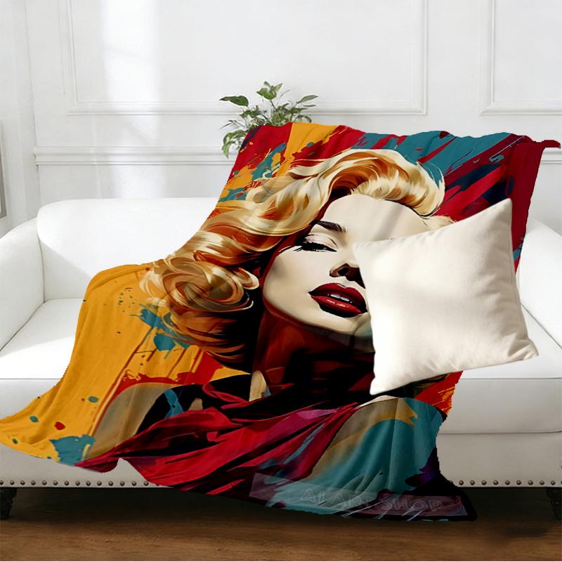 Singer Print Blanket - Soft & Comfortable, for Bedroom, Travel, Sofa, Home Decoration - Birthday Christmas Gift for Friend