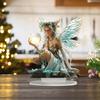 2D Flat Table Sign Acrylic Prayer Wings Angel/Fairy/Nativity Scene Desktop Ornament for Tabletop Shelf Mantel Decor