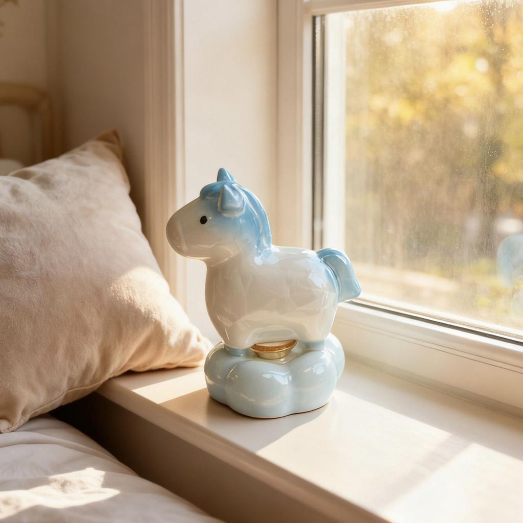 Spinning Ponies Ornament Ceramic Cute Toy Tea Pets Desktop Adornment Attract Wealth Home Table Decor Handcrafted Handicraft Gift