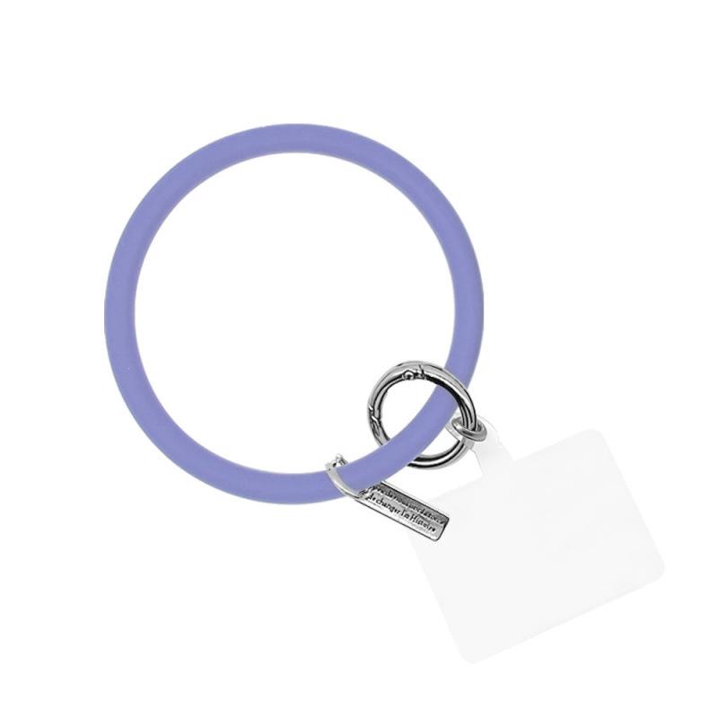 Heart-Shaped Silicone Bracelet Keychain Phone Strap