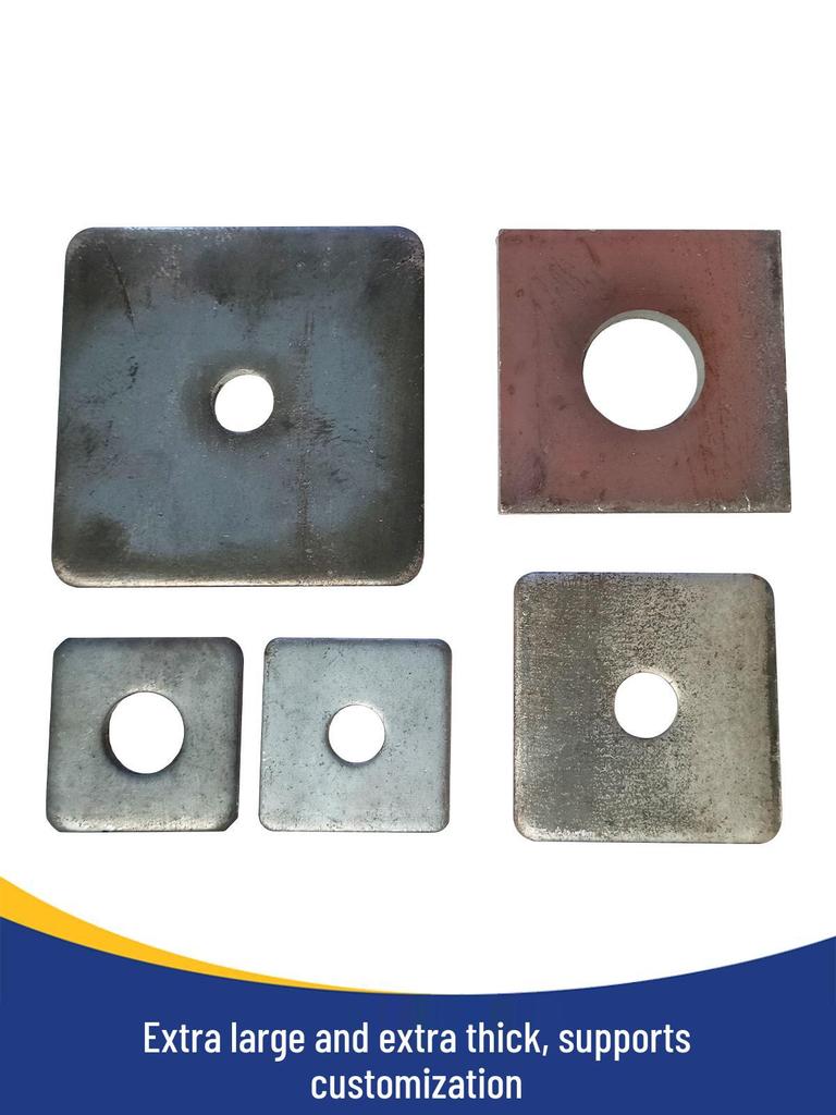 Black Carbon Steel Square Gasket with Hole
