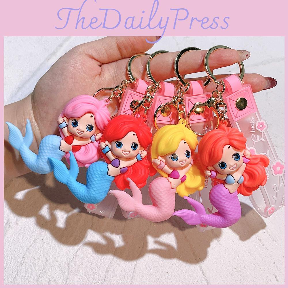 Enchanting Mermaid Princess Keychain 2024 Silicone Keyring Pvc Gift For Women