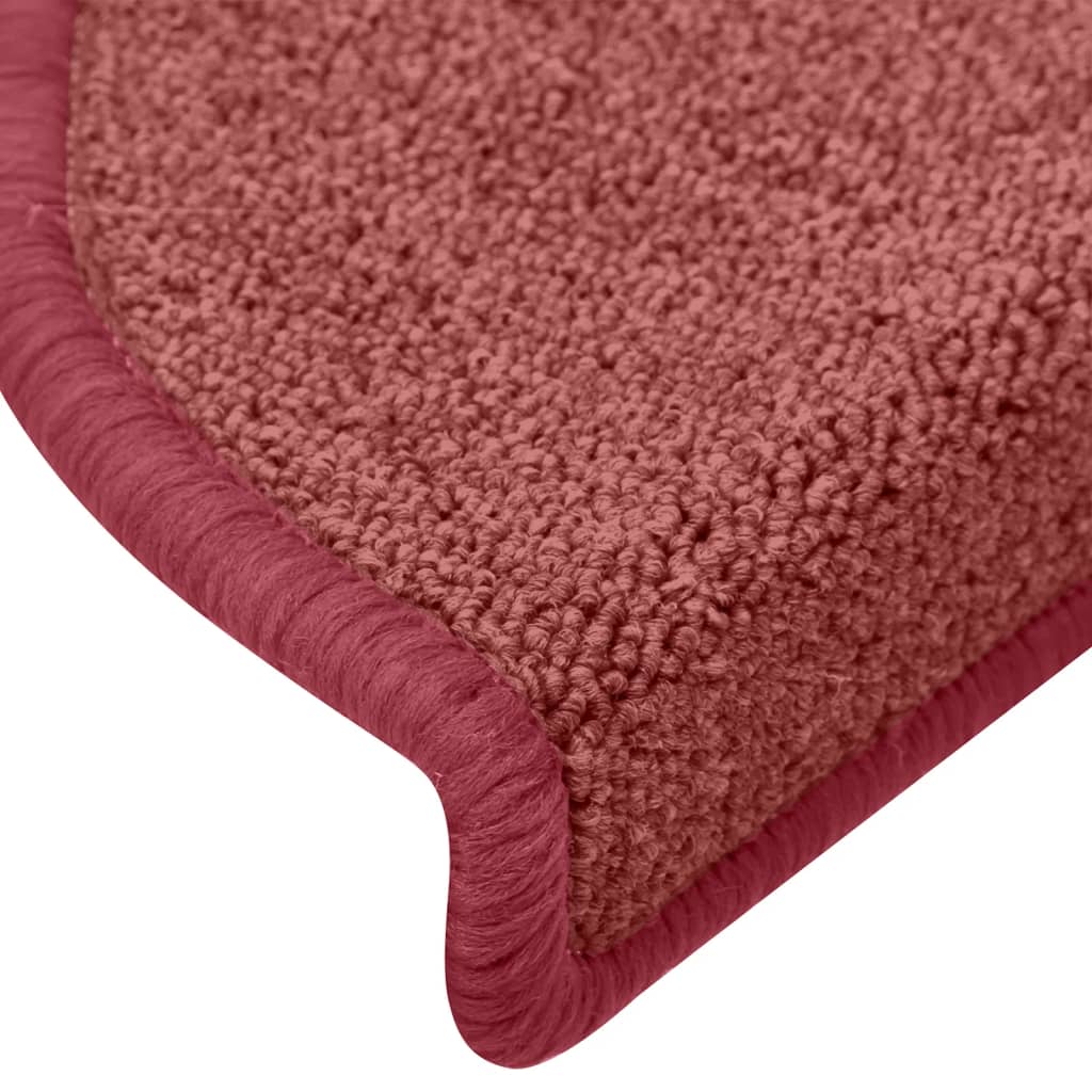 Stair Treads 15 pcs. 65 x 24 x 4 cm Bordeaux Semi Round Large